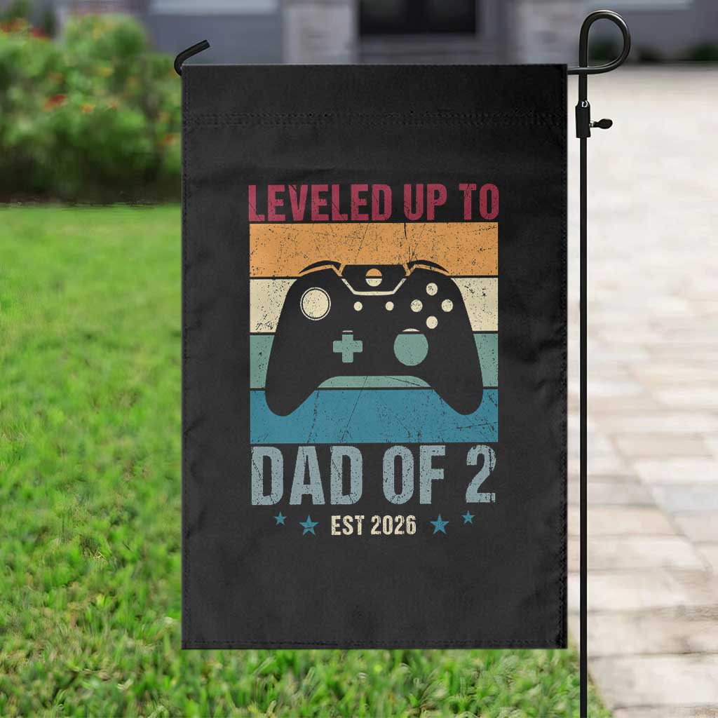 Dad Level Unlocked Garden Flag Funny New Dad Gaming Father's Day Gift
