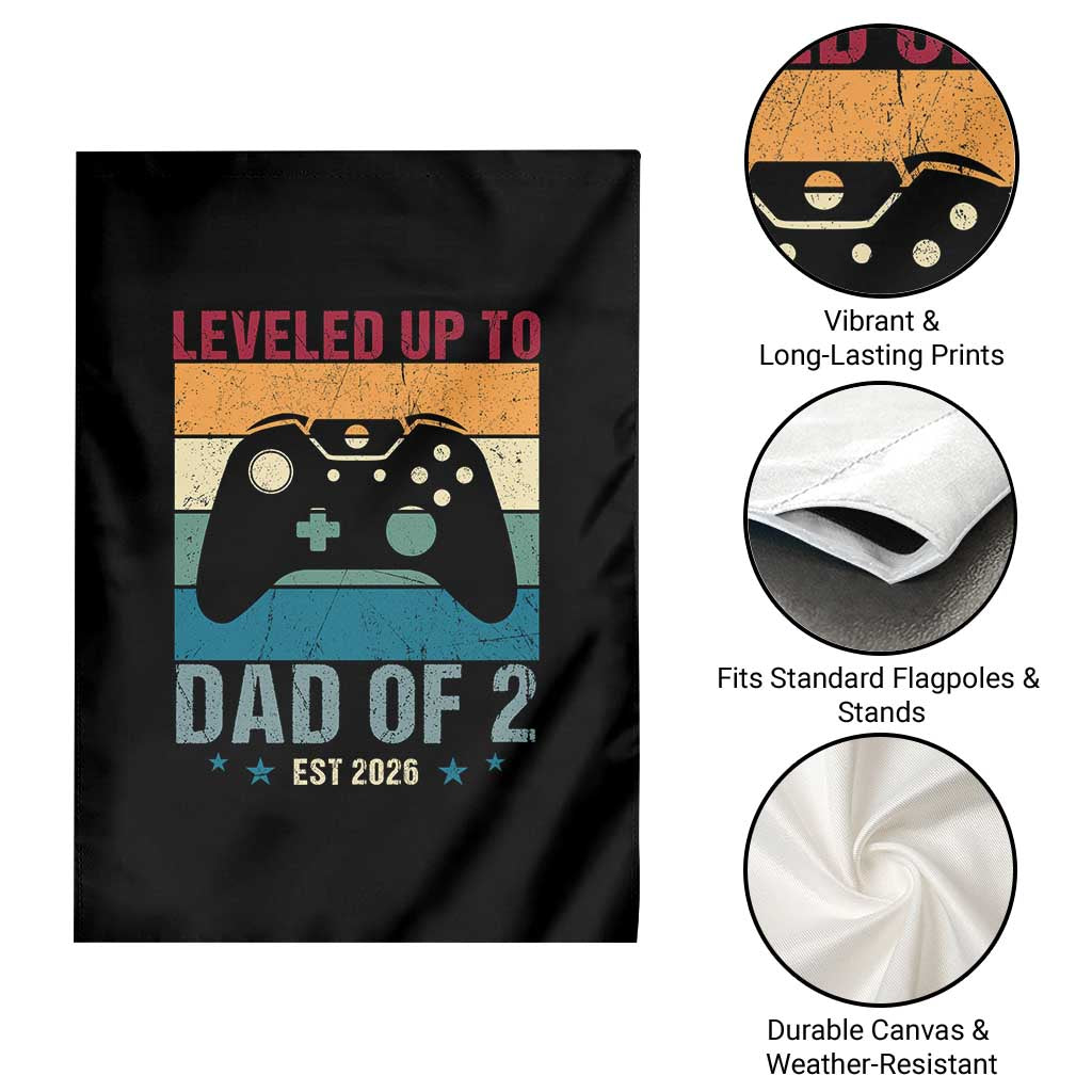 Dad Level Unlocked Garden Flag Funny New Dad Gaming Father's Day Gift