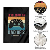 Dad Level Unlocked Garden Flag Funny New Dad Gaming Father's Day Gift