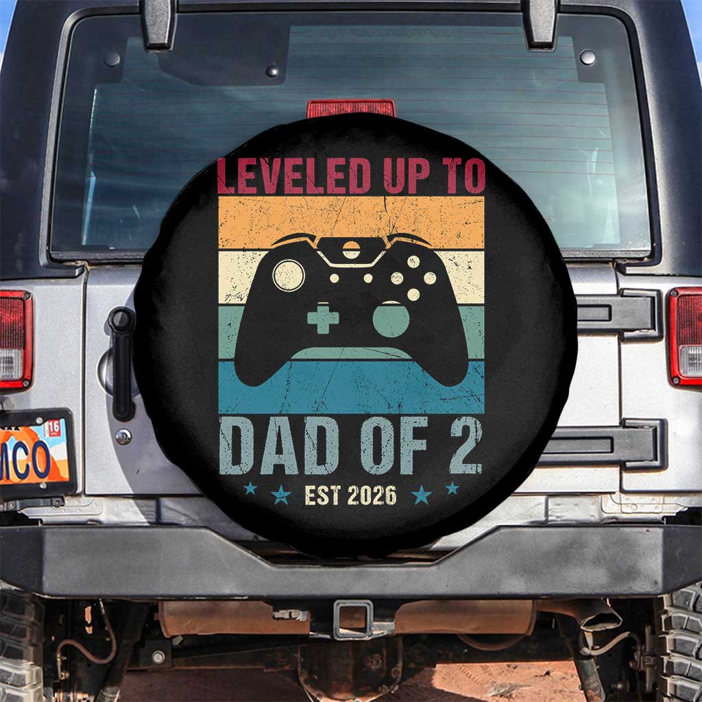 Dad Level Unlocked Spare Tire Cover Funny New Dad Gaming Father's Day Gift