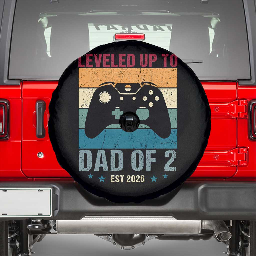 Dad Level Unlocked Spare Tire Cover Funny New Dad Gaming Father's Day Gift