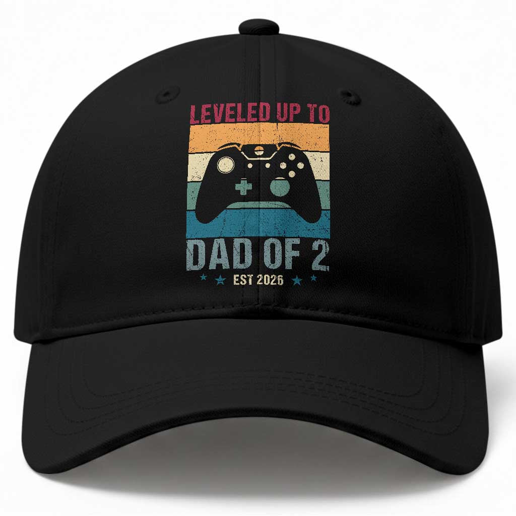 Dad Level Unlocked Baseball Cap Funny New Dad Gaming Father's Day Gift