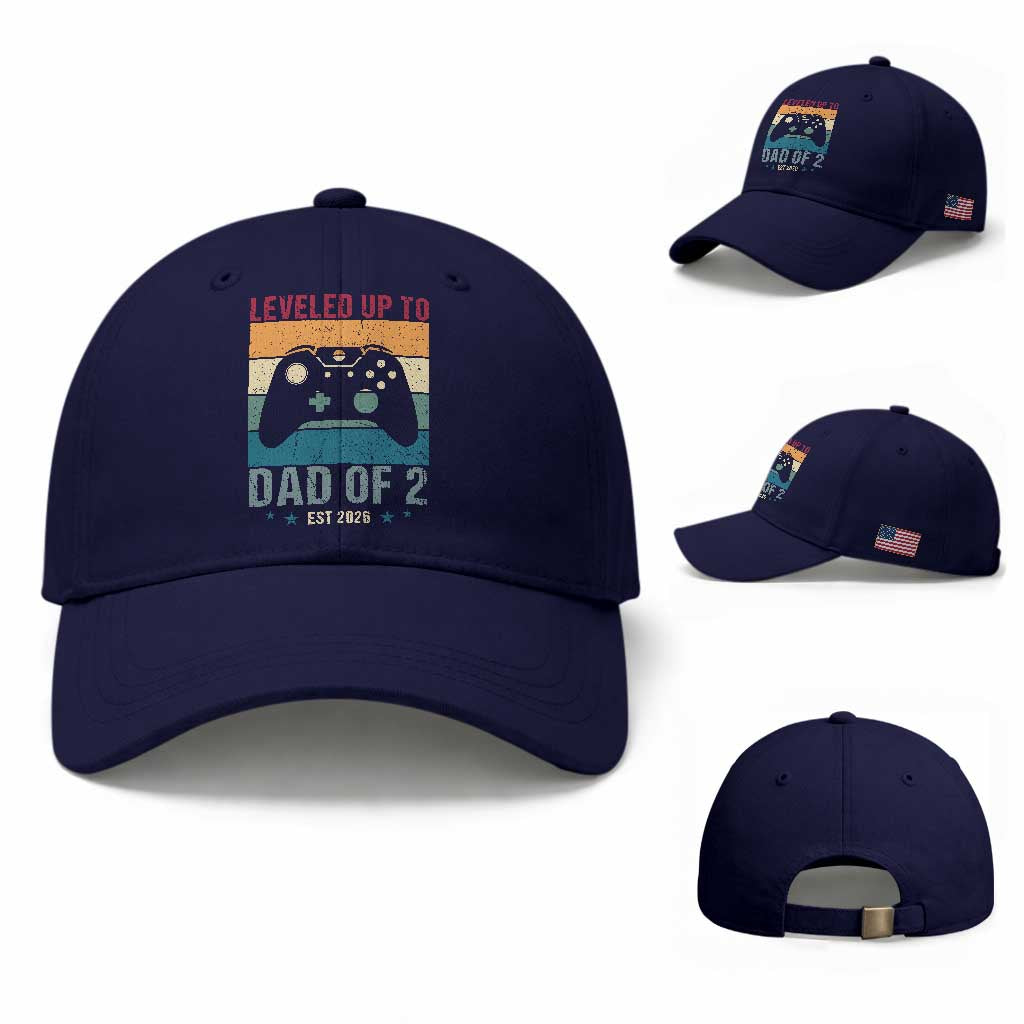 Dad Level Unlocked Baseball Cap Funny New Dad Gaming Father's Day Gift