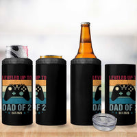 Dad Level Unlocked 4 in 1 Can Cooler Tumbler Funny New Dad Gaming Father's Day Gift