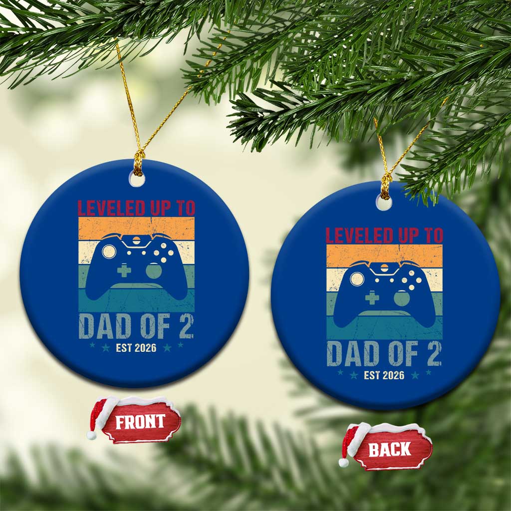 Dad Level Unlocked Ceramic Ornament Funny New Dad Gaming Father's Day Gift