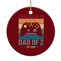 Dad Level Unlocked Ceramic Ornament Funny New Dad Gaming Father's Day Gift