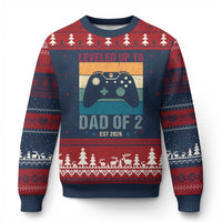 Dad Level Unlocked Ugly Christmas Sweater Funny New Dad Gaming Father's Day Gift