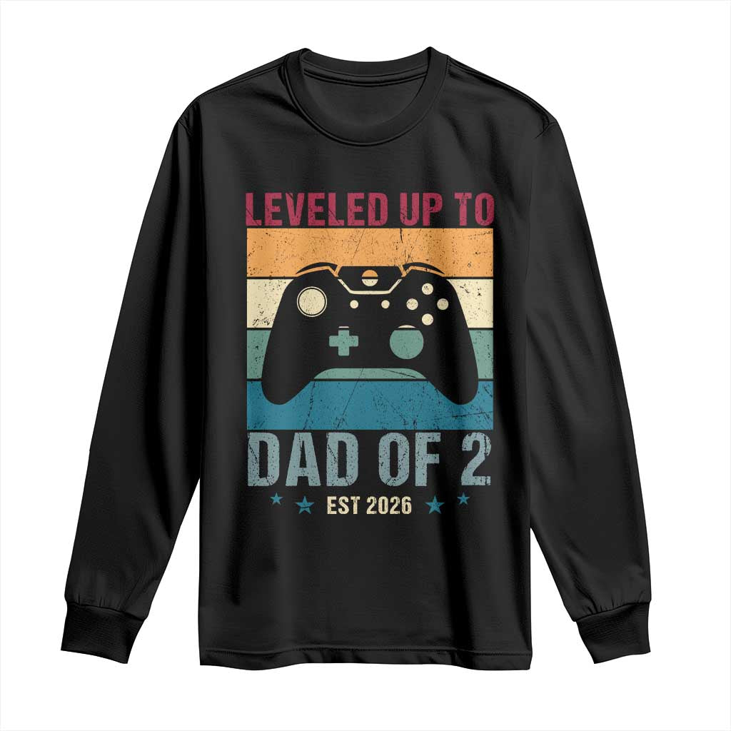 Dad Level Unlocked Long Sleeve Shirt Funny New Dad Gaming Father's Day Gift