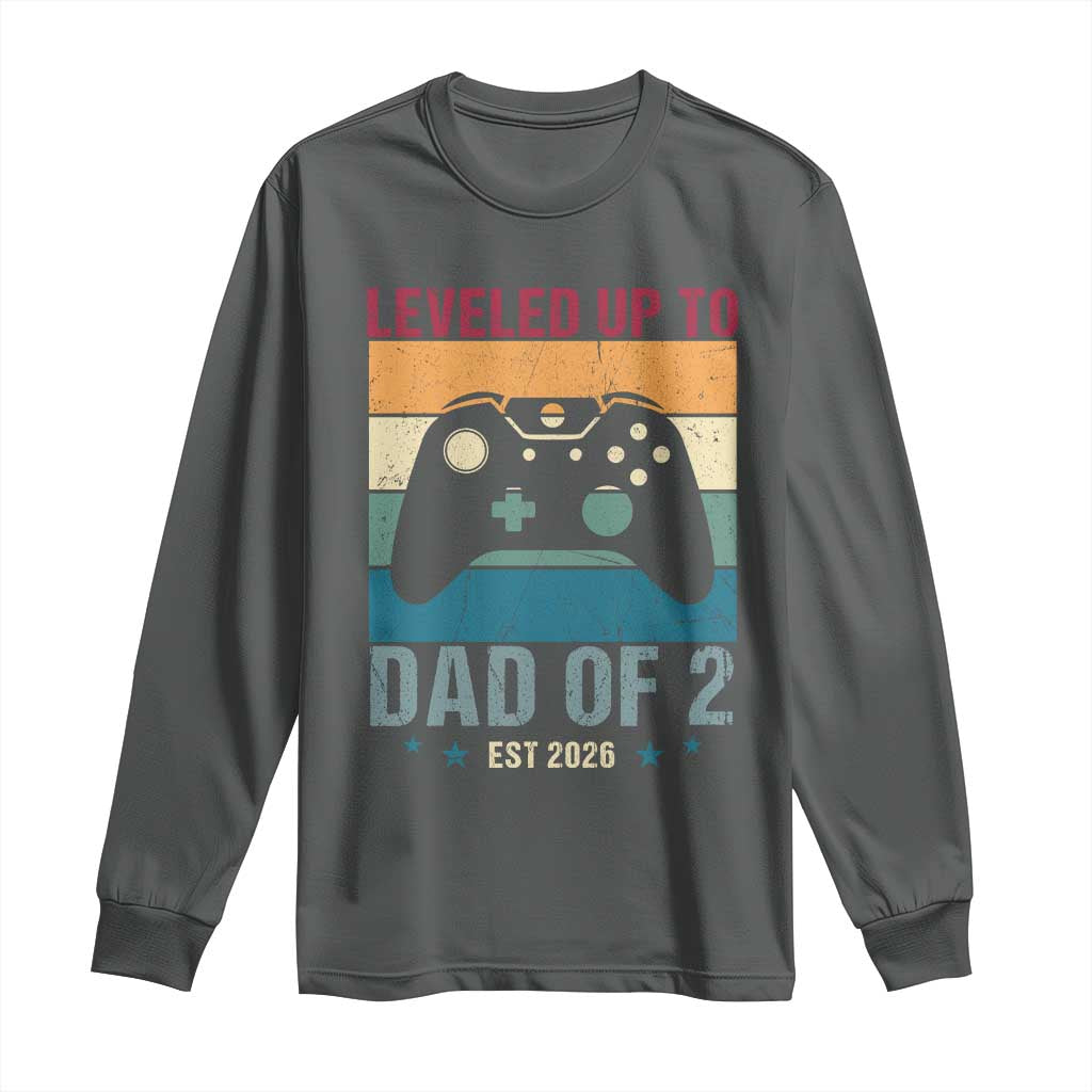 Dad Level Unlocked Long Sleeve Shirt Funny New Dad Gaming Father's Day Gift