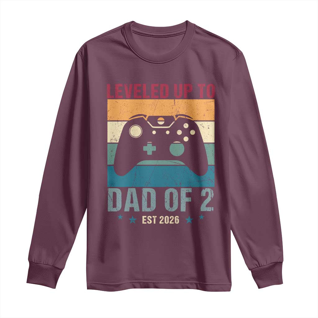 Dad Level Unlocked Long Sleeve Shirt Funny New Dad Gaming Father's Day Gift
