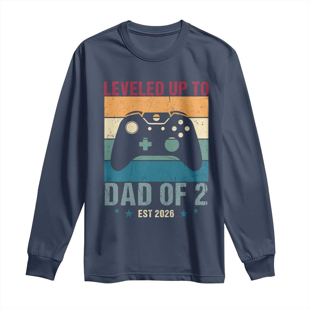 Dad Level Unlocked Long Sleeve Shirt Funny New Dad Gaming Father's Day Gift