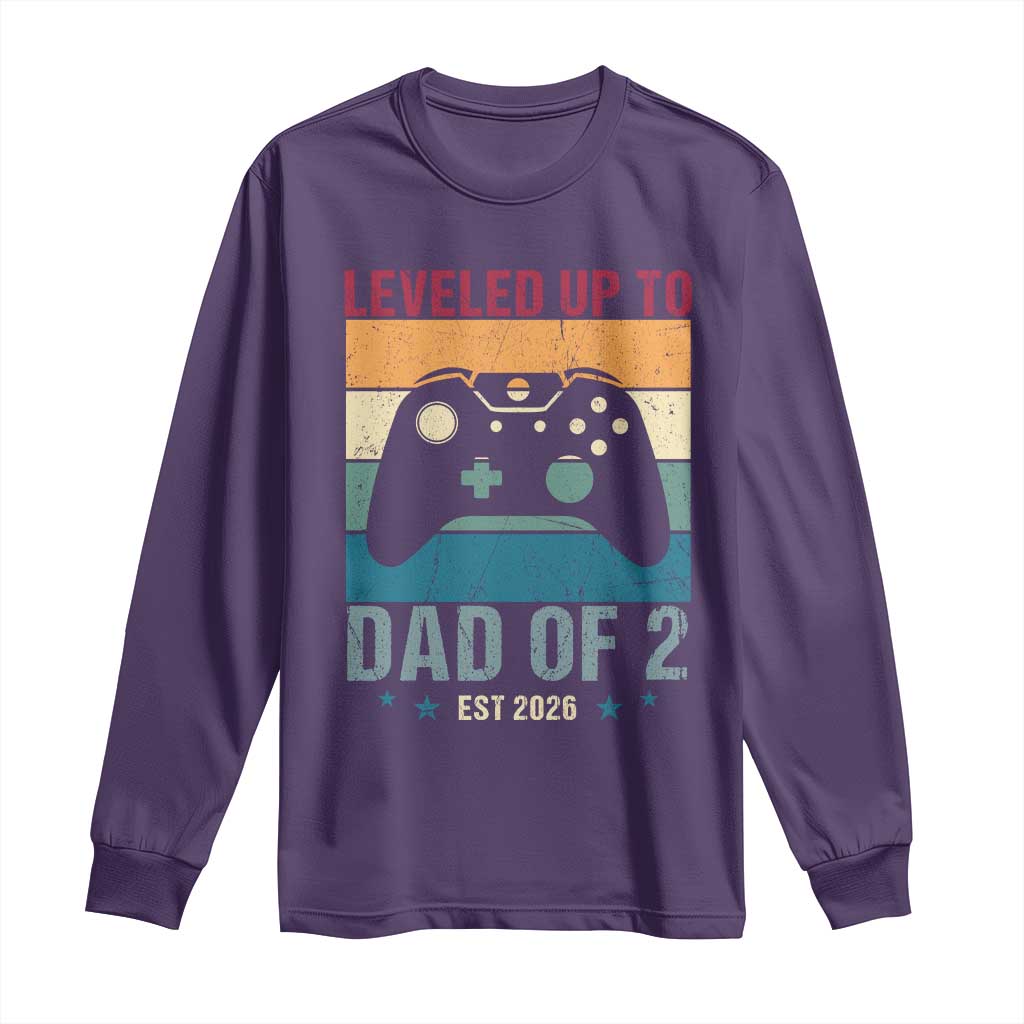 Dad Level Unlocked Long Sleeve Shirt Funny New Dad Gaming Father's Day Gift