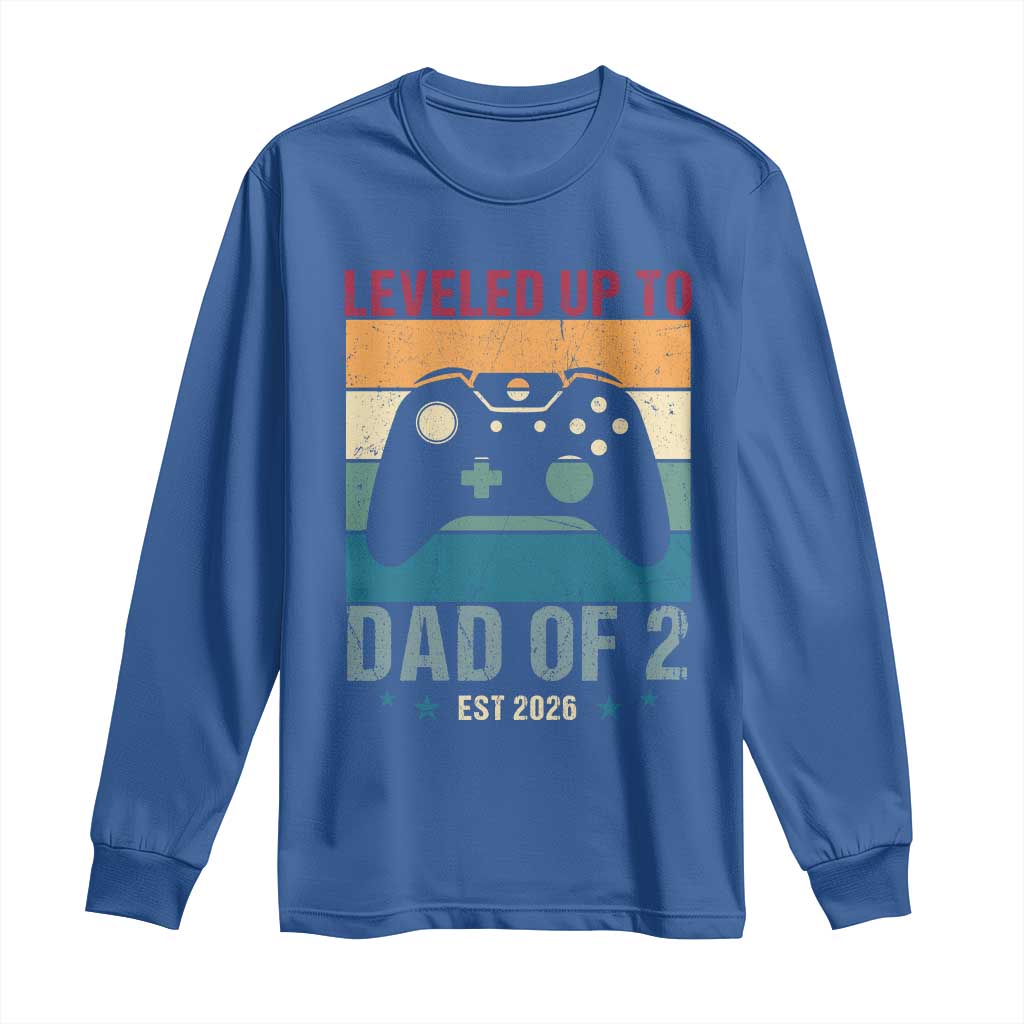 Dad Level Unlocked Long Sleeve Shirt Funny New Dad Gaming Father's Day Gift