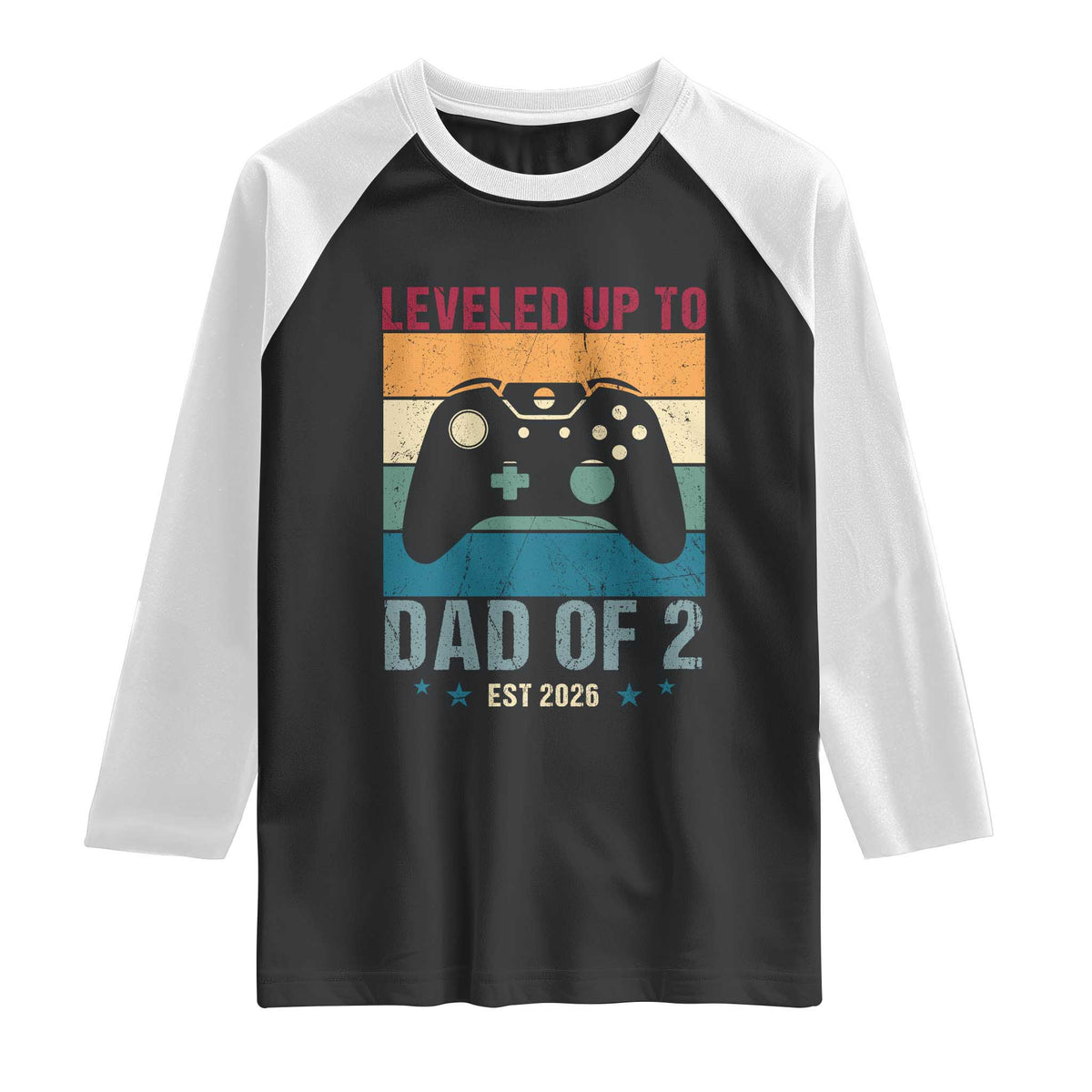 Dad Level Unlocked Raglan Shirt Funny New Dad Gaming Father's Day Gift