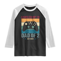Dad Level Unlocked Raglan Shirt Funny New Dad Gaming Father's Day Gift