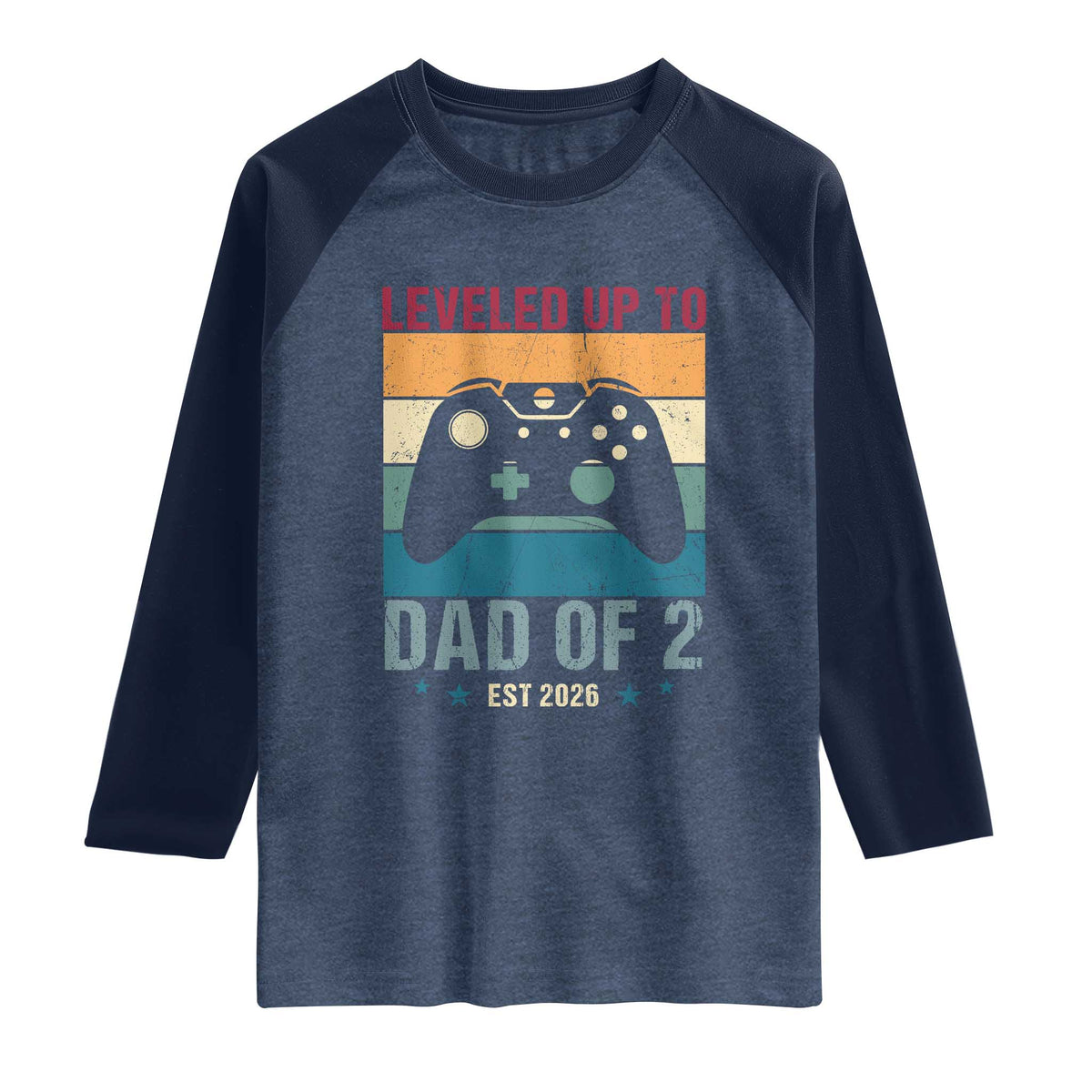 Dad Level Unlocked Raglan Shirt Funny New Dad Gaming Father's Day Gift