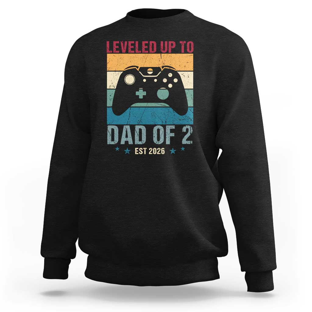 Dad Level Unlocked Sweatshirt Funny New Dad Gaming Father's Day Gift