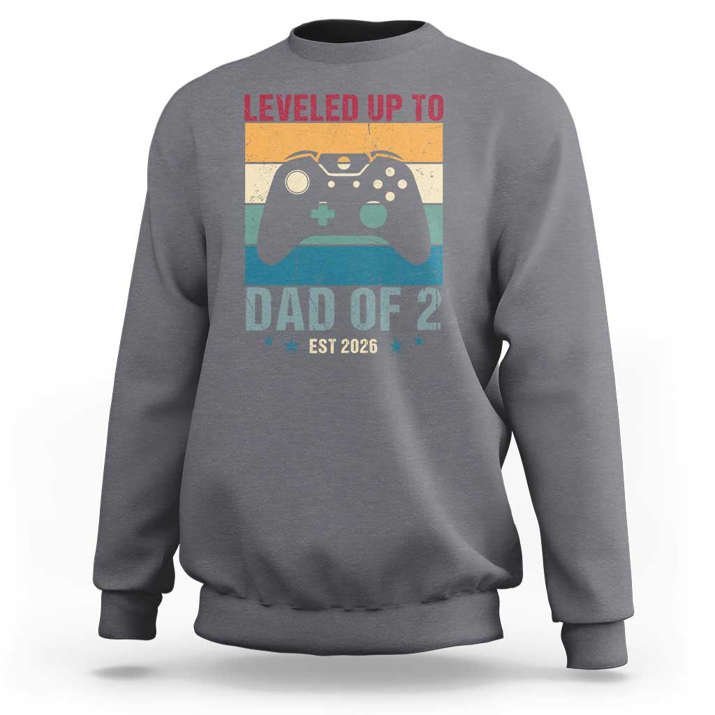 Dad Level Unlocked Sweatshirt Funny New Dad Gaming Father's Day Gift