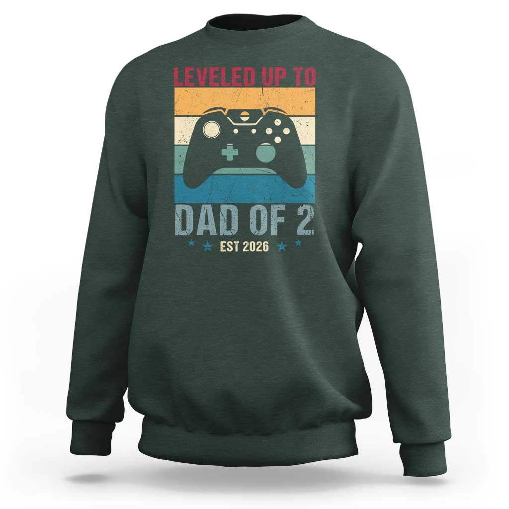 Dad Level Unlocked Sweatshirt Funny New Dad Gaming Father's Day Gift