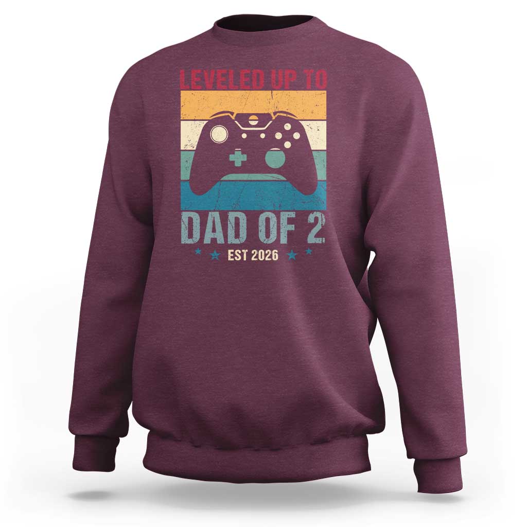 Dad Level Unlocked Sweatshirt Funny New Dad Gaming Father's Day Gift