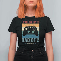Dad Level Unlocked T Shirt For Women Funny New Dad Gaming Father's Day Gift