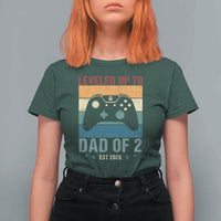 Dad Level Unlocked T Shirt For Women Funny New Dad Gaming Father's Day Gift