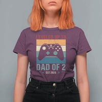 Dad Level Unlocked T Shirt For Women Funny New Dad Gaming Father's Day Gift