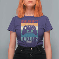 Dad Level Unlocked T Shirt For Women Funny New Dad Gaming Father's Day Gift