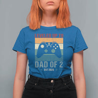 Dad Level Unlocked T Shirt For Women Funny New Dad Gaming Father's Day Gift