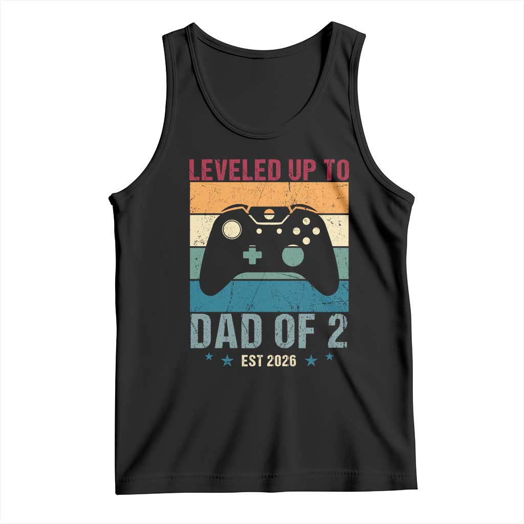 Dad Level Unlocked Tank Top Funny New Dad Gaming Father's Day Gift