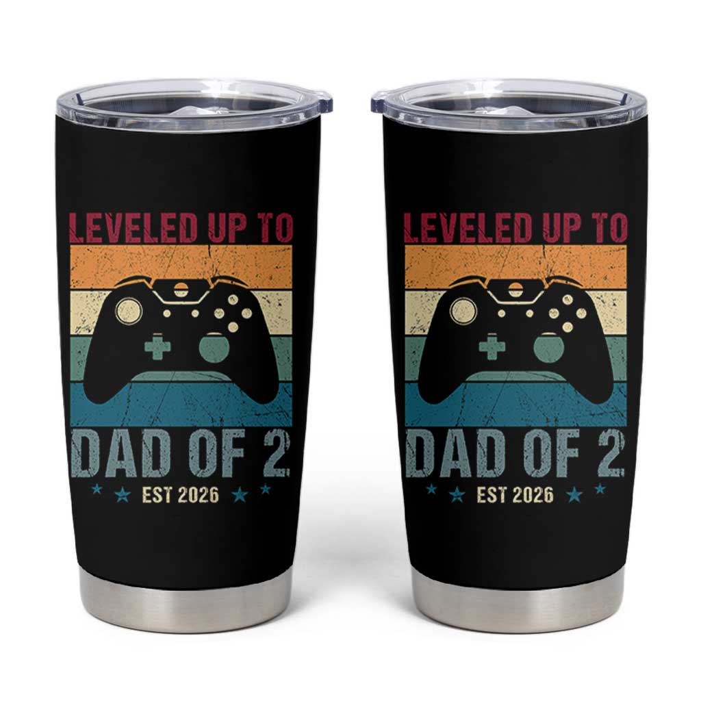 Dad Level Unlocked Tumbler Cup Funny New Dad Gaming Father's Day Gift