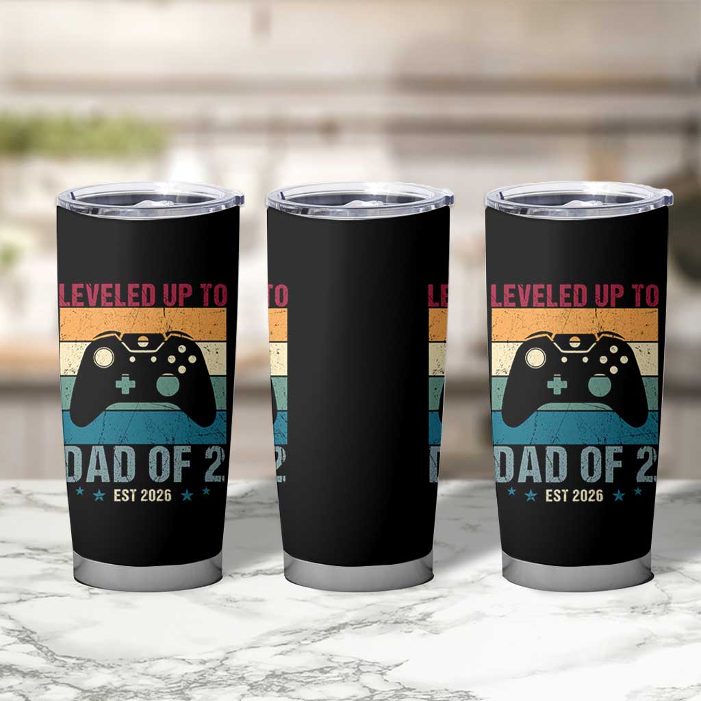 Dad Level Unlocked Tumbler Cup Funny New Dad Gaming Father's Day Gift