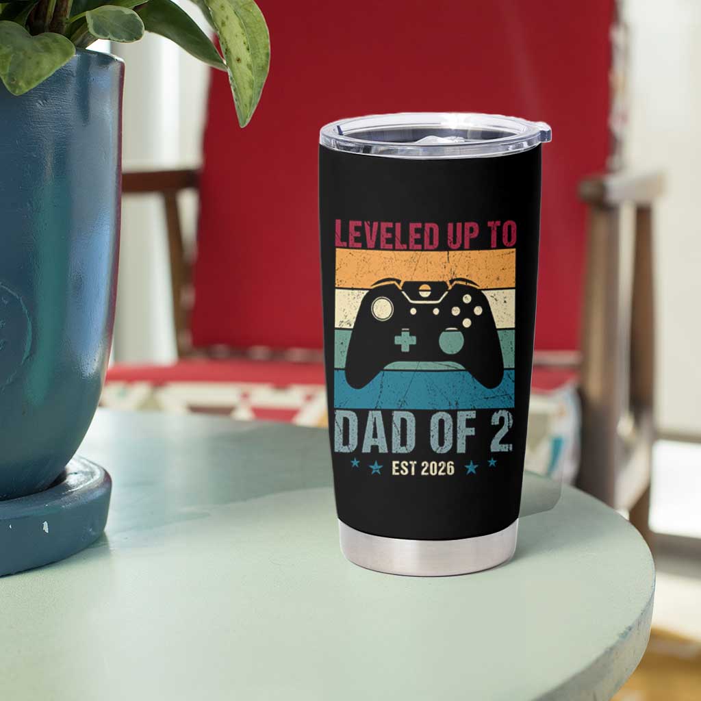 Dad Level Unlocked Tumbler Cup Funny New Dad Gaming Father's Day Gift