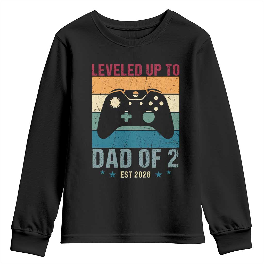 Dad Level Unlocked Youth Sweatshirt Funny New Dad Gaming Father's Day Gift