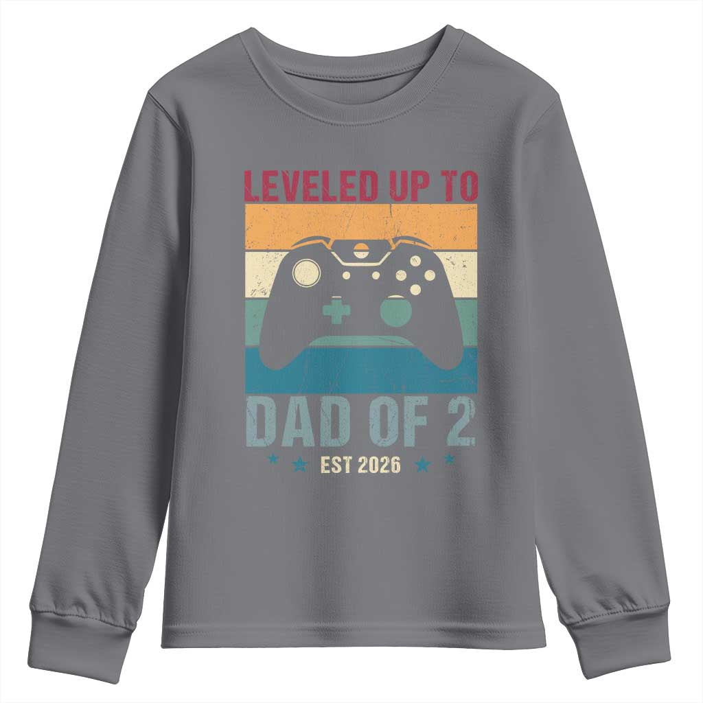 Dad Level Unlocked Youth Sweatshirt Funny New Dad Gaming Father's Day Gift
