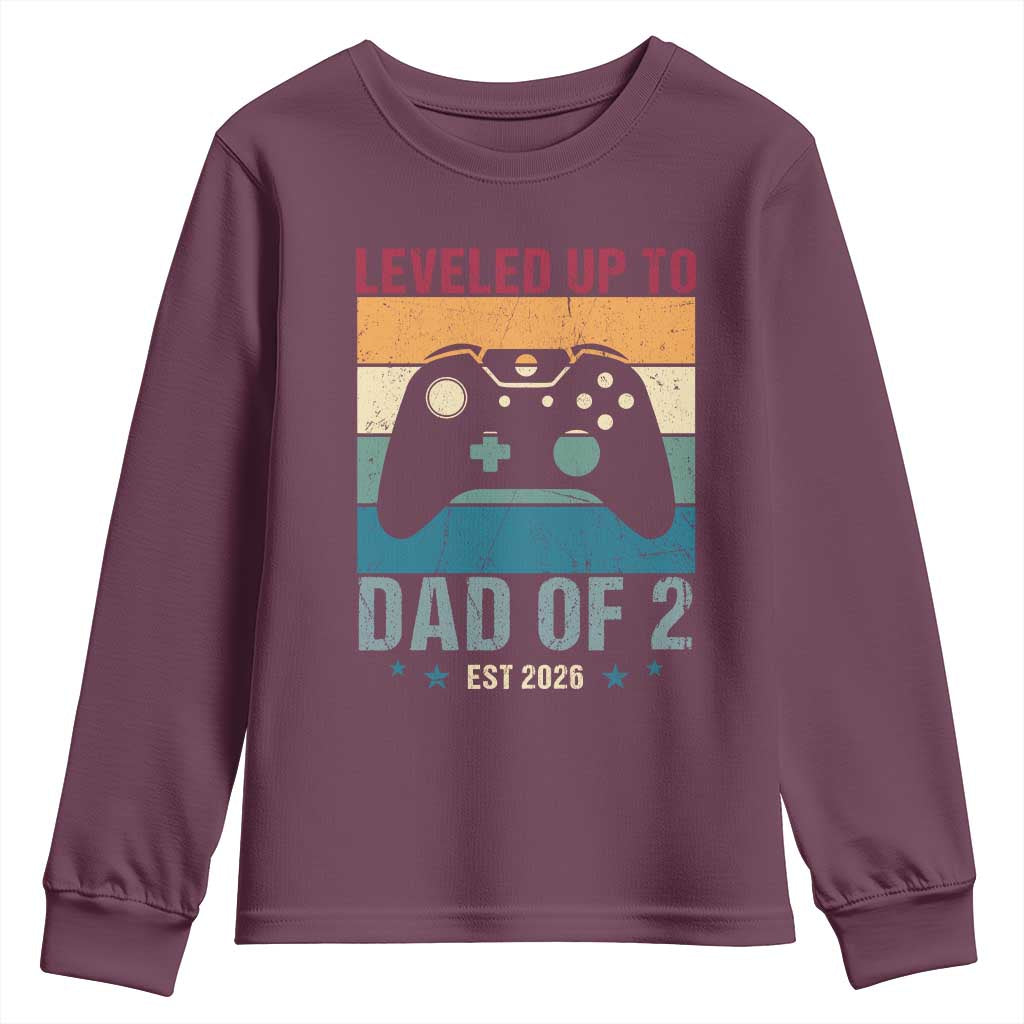 Dad Level Unlocked Youth Sweatshirt Funny New Dad Gaming Father's Day Gift