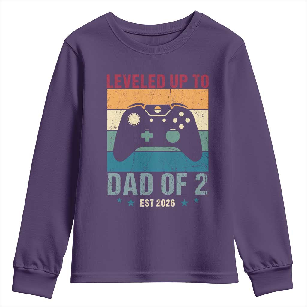 Dad Level Unlocked Youth Sweatshirt Funny New Dad Gaming Father's Day Gift