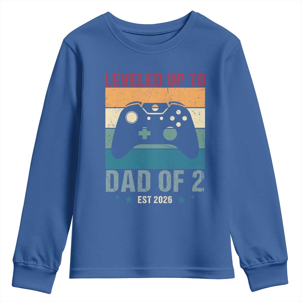 Dad Level Unlocked Youth Sweatshirt Funny New Dad Gaming Father's Day Gift