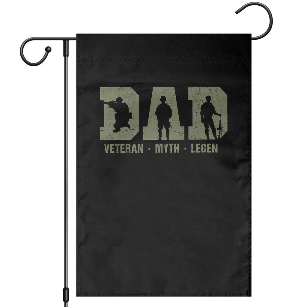 Dad Veteran Myth Legend Dad Military Father Gift Garden Flag