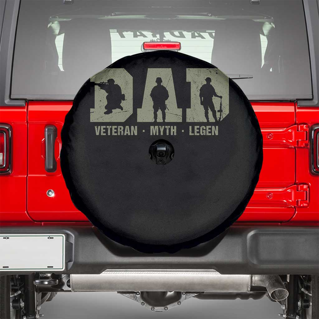 Dad Veteran Myth Legend Dad Military Father Gift Spare Tire Cover