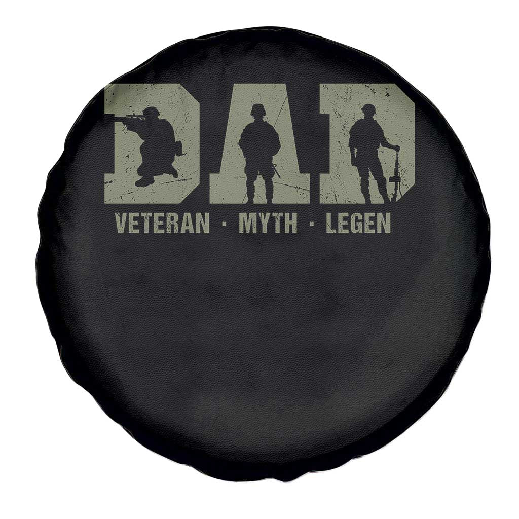 Dad Veteran Myth Legend Dad Military Father Gift Spare Tire Cover