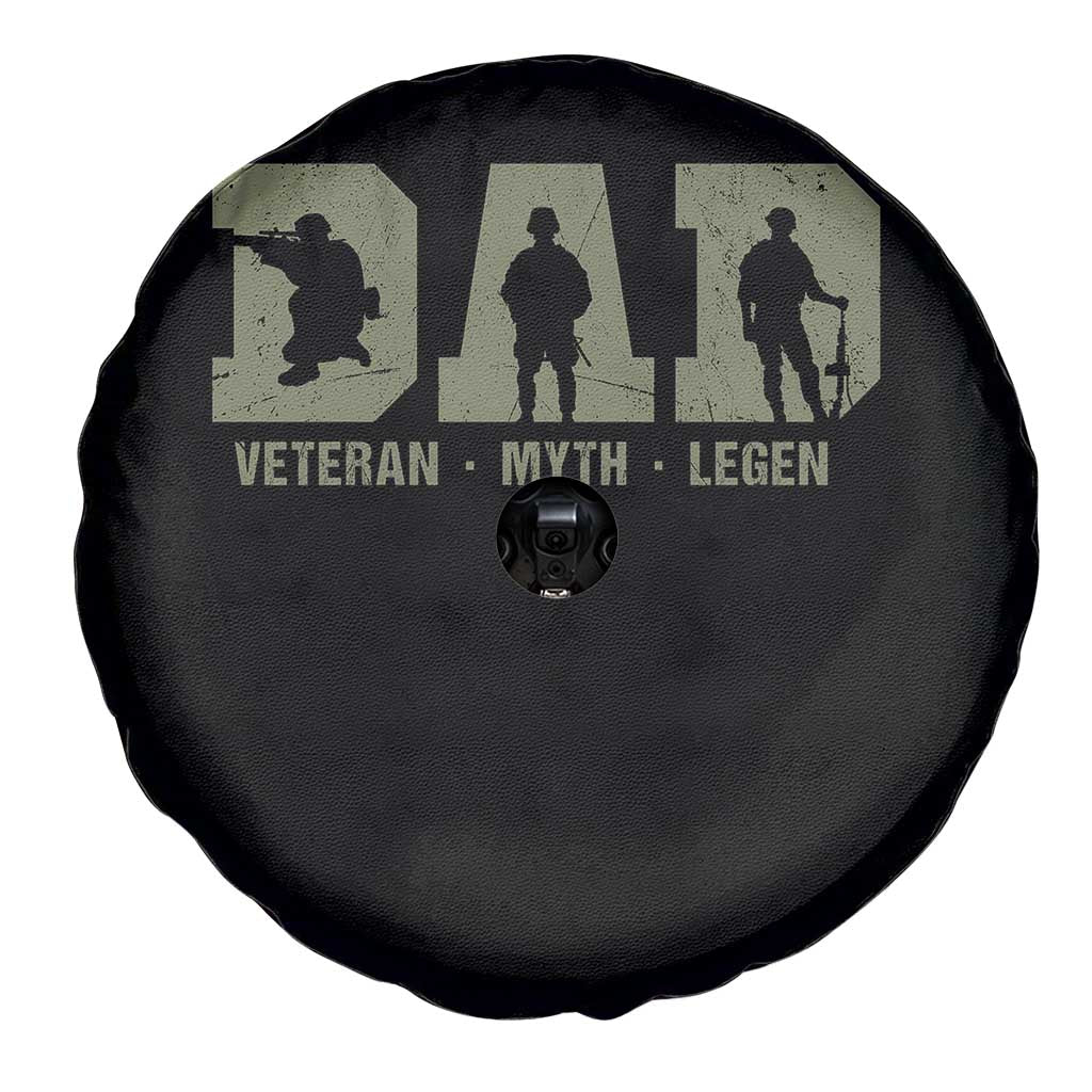 Dad Veteran Myth Legend Dad Military Father Gift Spare Tire Cover