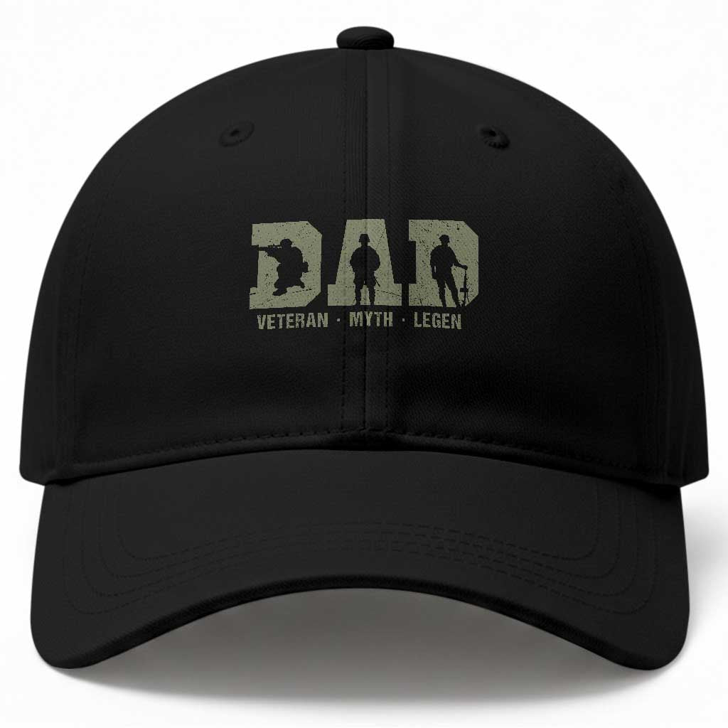 Dad Veteran Myth Legend Dad Military Father Gift Baseball Cap