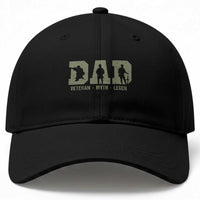 Dad Veteran Myth Legend Dad Military Father Gift Baseball Cap