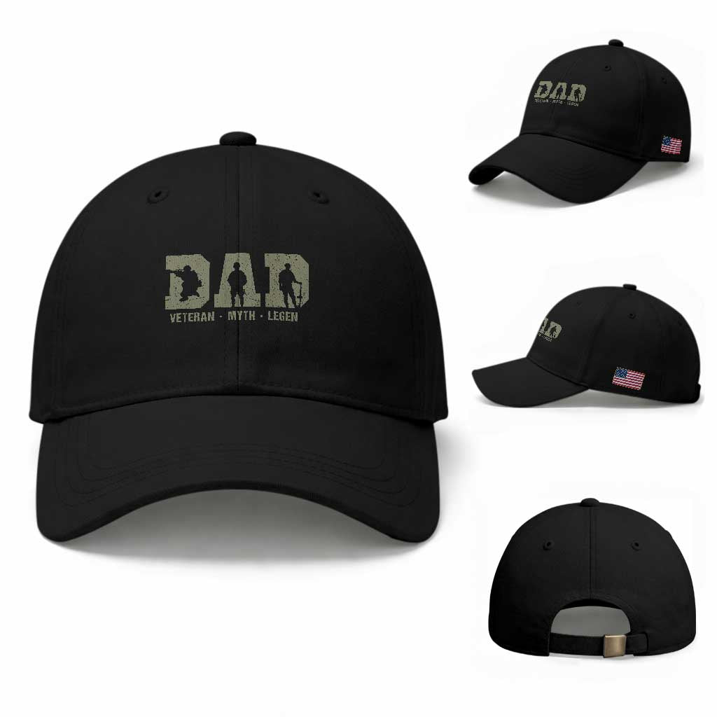 Dad Veteran Myth Legend Dad Military Father Gift Baseball Cap