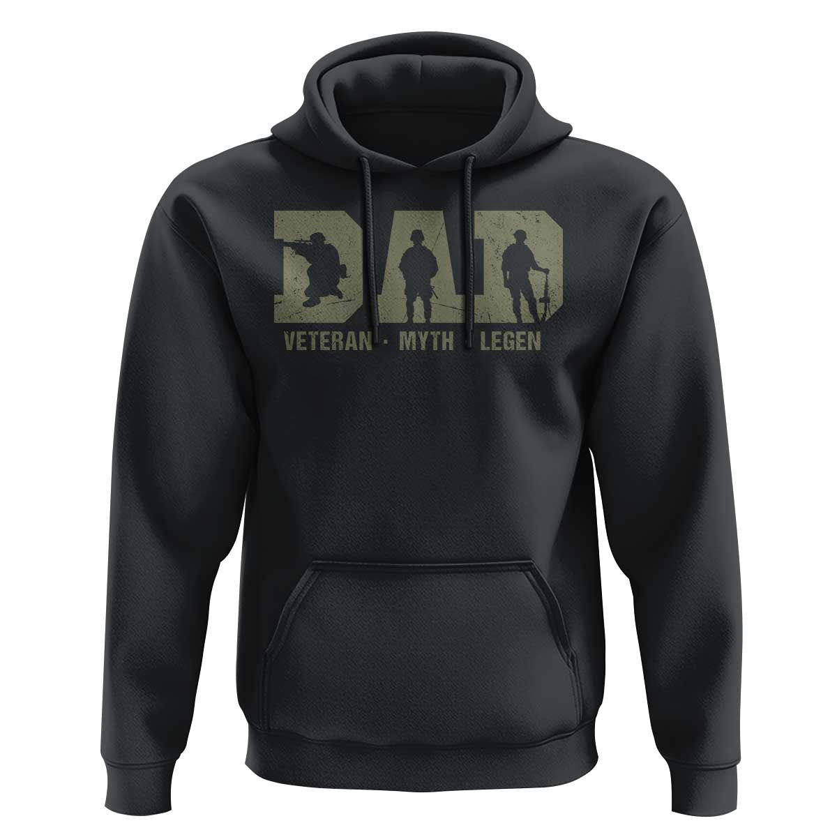 Dad Veteran Myth Legend Dad Military Father Gift Hoodie