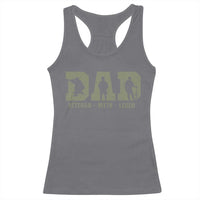 Dad Veteran Myth Legend Dad Military Father Gift Racerback Tank Top