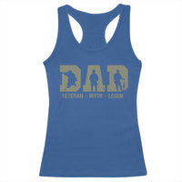Dad Veteran Myth Legend Dad Military Father Gift Racerback Tank Top