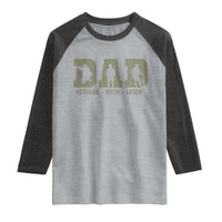 Dad Veteran Myth Legend Dad Military Father Gift Raglan Shirt
