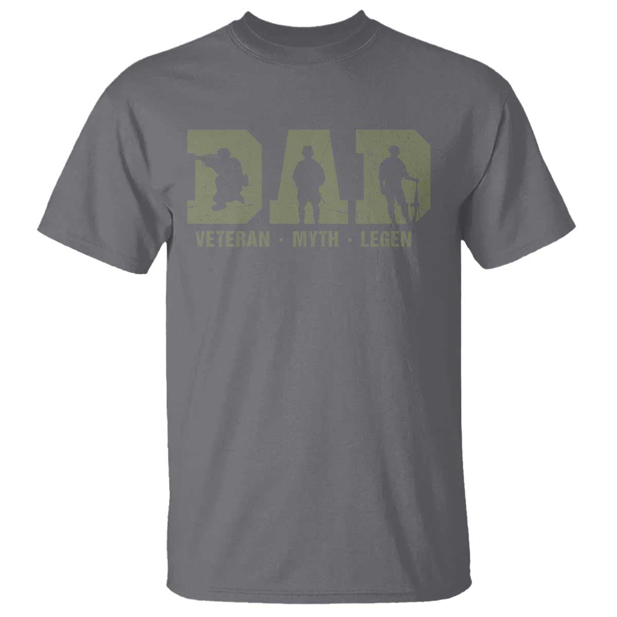 Dad Veteran Myth Legend Dad Military Father Gift T Shirt